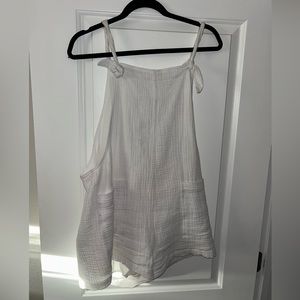 Cute white overalls